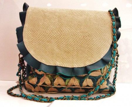 carteras de cuero con técnica origami